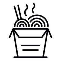 Ramen box icon, outline style vector