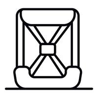 Baby car seat icon, outline style vector