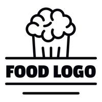 logotipo de comida casera, estilo de contorno vector