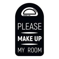 Please make up my room icon, simple style vector