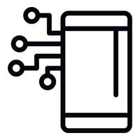 Smartphone technology icon, outline style vector
