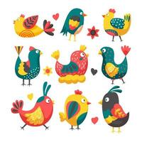 Spring Chicken Element Collections vector