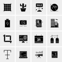 16 Business Universal Icons Vector Creative Icon Illustration to use in web and Mobile Related project