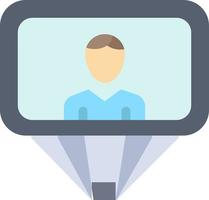 User Profile Id Login  Flat Color Icon Vector icon banner Template