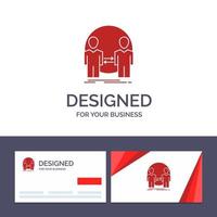 Creative Business Card and Logo template Man Clone User Identity Duplicate Vector Illustration