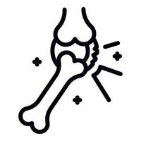 Joint pain icon, outline style vector