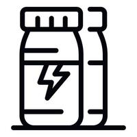 Caffeine energy drink icon, outline style vector