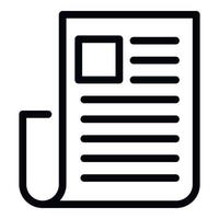 Job list icon, outline style vector