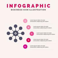 Biochemistry Biology Cell Chemistry Solid Icon Infographics 5 Steps Presentation Background vector