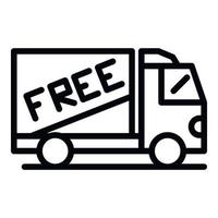 Free parcel delivery icon, outline style vector