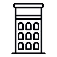 Riga building icon, outline style vector