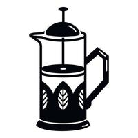 Tea vacuum pot icon, simple style vector