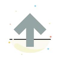 Arrow Up Forward Abstract Flat Color Icon Template vector