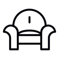 Armchair icon, outline style vector