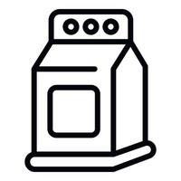 Detergent package icon, outline style vector