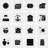 16 iconos universales de negocios vector ilustración de icono creativo para usar en proyectos relacionados con la web y dispositivos móviles