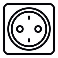 Room socket icon, outline style vector