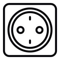 Room socket icon, outline style vector