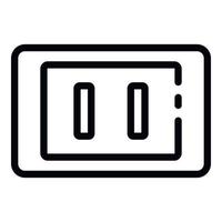 Electric line socket icon, outline style vector