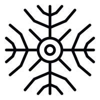 Sky snowflake icon, outline style vector