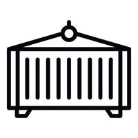 Export cargo container icon, outline style vector