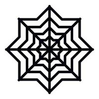 Cold snowflake icon, outline style vector