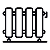 Oil heater icon, outline style vector