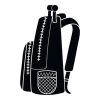 lado del icono de la mochila, estilo simple vector