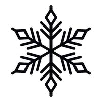Party snowflake icon, outline style vector