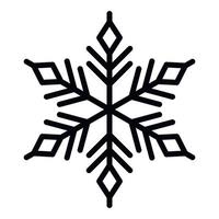 Party snowflake icon, outline style vector