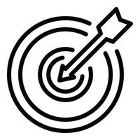 Arrow target icon, outline style vector
