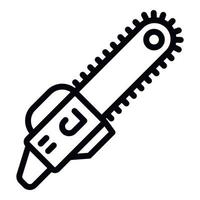 Electric chainsaw icon, outline style vector