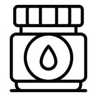 Tattoo ink jar icon, outline style vector