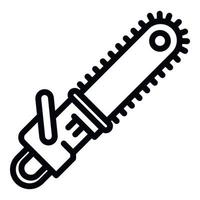 Carpentry chainsaw icon, outline style vector