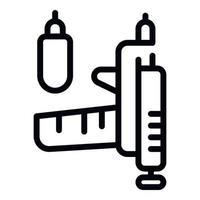 Tattoo pistol machine icon, outline style vector