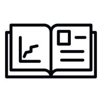 Brand open book icon, outline style vector
