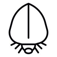 Dirty bug icon, outline style vector