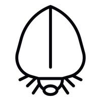 Dirty bug icon, outline style vector