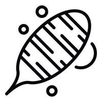 Cocoon icon, outline style vector