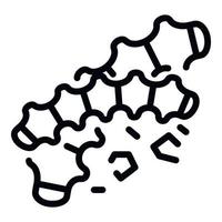 icono de gusano parásito, estilo de contorno vector