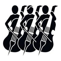 Musician orchestra icon, simple style vector