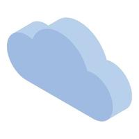 Data cloud icon, isometric style vector