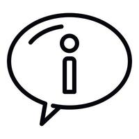 Info service chat icon, outline style vector