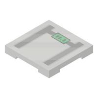 Electronic scales icon, isometric style vector