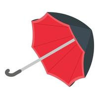 Open umbrella icon, isometric style vector