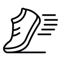 Running shoe icon, outline style vector