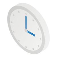 icono de reloj de pared, estilo isométrico vector