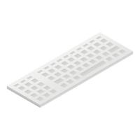 icono de computadora de teclado, estilo isométrico vector