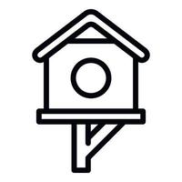 Season bird house icon, outline style vector