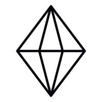 Gem stone icon, outline style vector